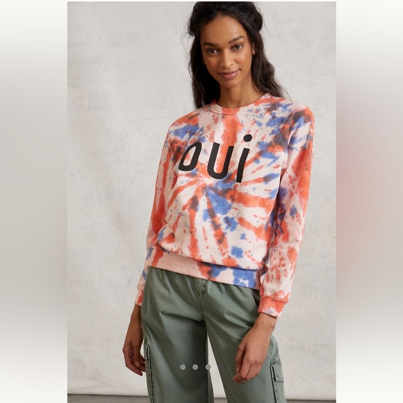 Clare V. Tie-dyed Oui Sweatshirt Like New XS for Anthro - Picture 5 of 5